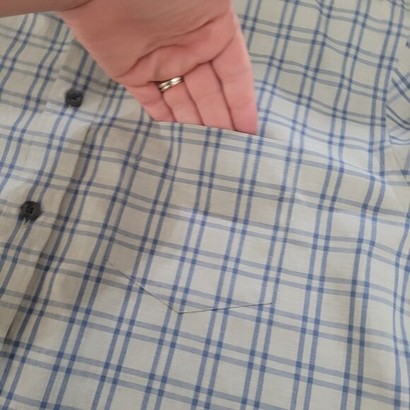 UNTUCKit Benziger WF Regular Fit Wrinkle Free Gray Blue Long Sleeve Shirt Size M - Picture 12 of 12